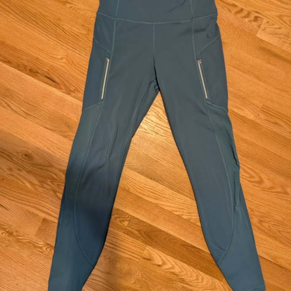 Athleta Unbrushed 7/8 Rainier Tight Borealis Green Teal Small TALL - Picture 4 of 9
